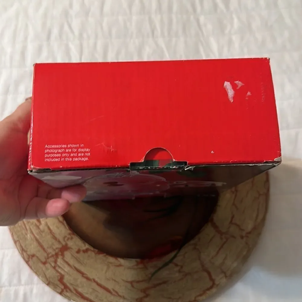Mikasa Holiday Bells Handled Crystal Basket